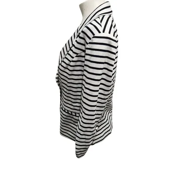 Christian Siriano New York Striped Blazer Womens SZ Med Polished Office Preppy - Picture 4 of 4